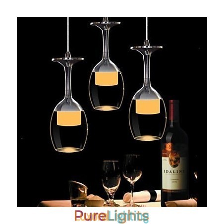 Designer Touch Decorative 3 Light Modern Contemporary Traditional Classic Country Bowl Chrome Glass Chandelier Pendant Light