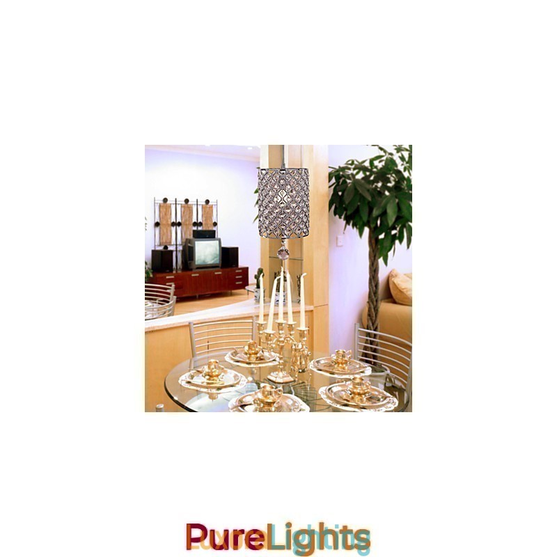 Designer Touch Decorative Crystal Drop Pendant Light in Cylinder Style