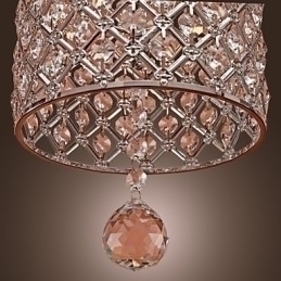 Designer Touch Decorative Crystal Drop Pendant Light in Cylinder Style