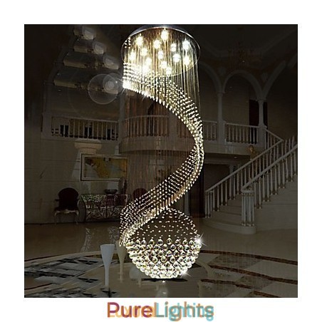 Designer Touch Decorative Modern Crystal Chandelier Pendant Lighting Hanging Ceiling Lamps Fixtures with Source Clear K9 Crystal