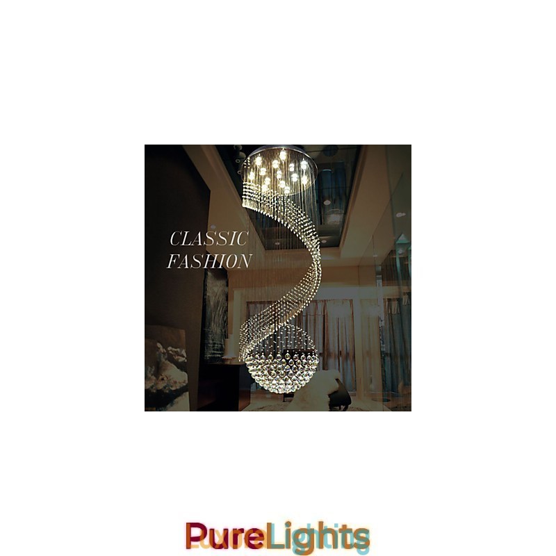 Designer Touch Decorative Modern Crystal Chandelier Pendant Lighting Hanging Ceiling Lamps Fixtures with Source Clear K9 Crystal