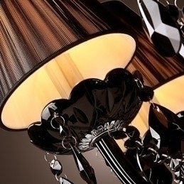 Designer Touch Decorative Chandelier Luxury Modern Black Crystal Living 8 Lights