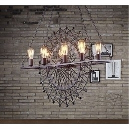 Designer Touch Decorative The Skyscraper Wheel Pendant Lamp Industrial Style