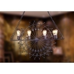 Designer Touch Decorative The Skyscraper Wheel Pendant Lamp Industrial Style