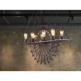Designer Touch Decorative The Skyscraper Wheel Pendant Lamp Industrial Style