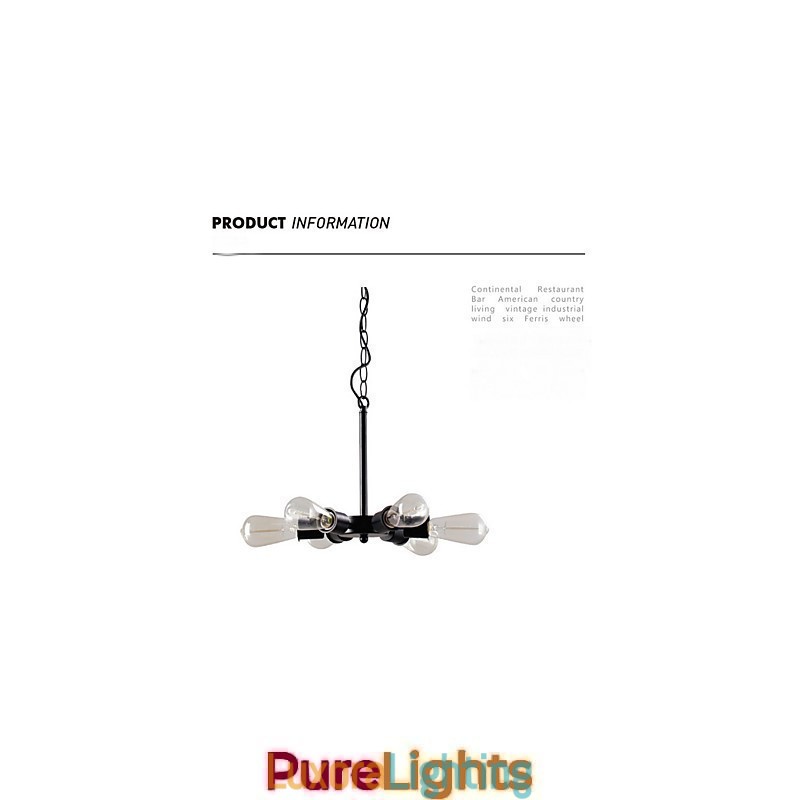 Designer Touch Decorative Edison Retro Light Chandelier