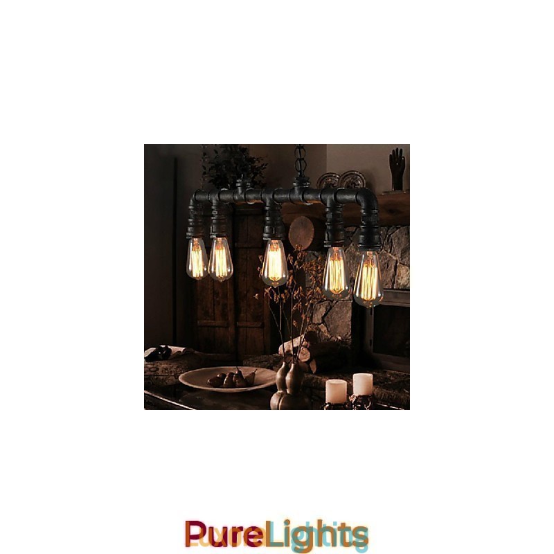 Designer Touch Decorative Traditional Classic Vintage Lantern Country Retro Mini Style Painting Metal Pendant Light Dining