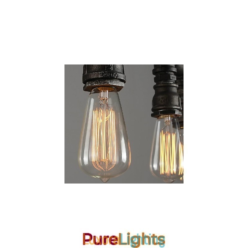 Designer Touch Decorative Traditional Classic Vintage Lantern Country Retro Mini Style Painting Metal Pendant Light Dining