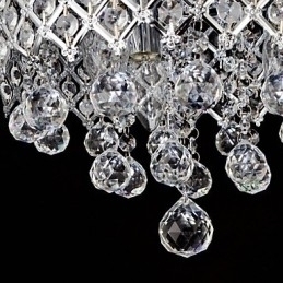 Designer Touch Decorative Traditional Classic Crystal Chrome Metal Flush Mount