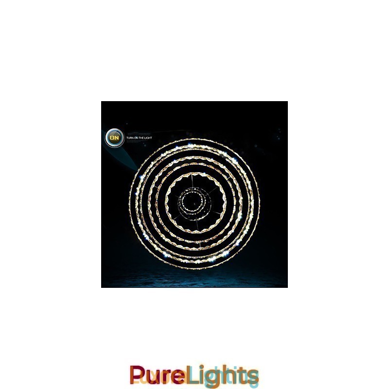 Designer Touch Decorative Modern Pendant Light Clear Crystal Ceiling Chandelier Lighting Lamp with D100CM+D80CM+D60CM+D40CM