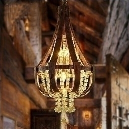 Designer Touch Decorative Post Modern Luxury Leather Crystal Creative Lron Chandelier