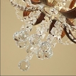 Designer Touch Decorative Post Modern Luxury Leather Crystal Creative Lron Chandelier