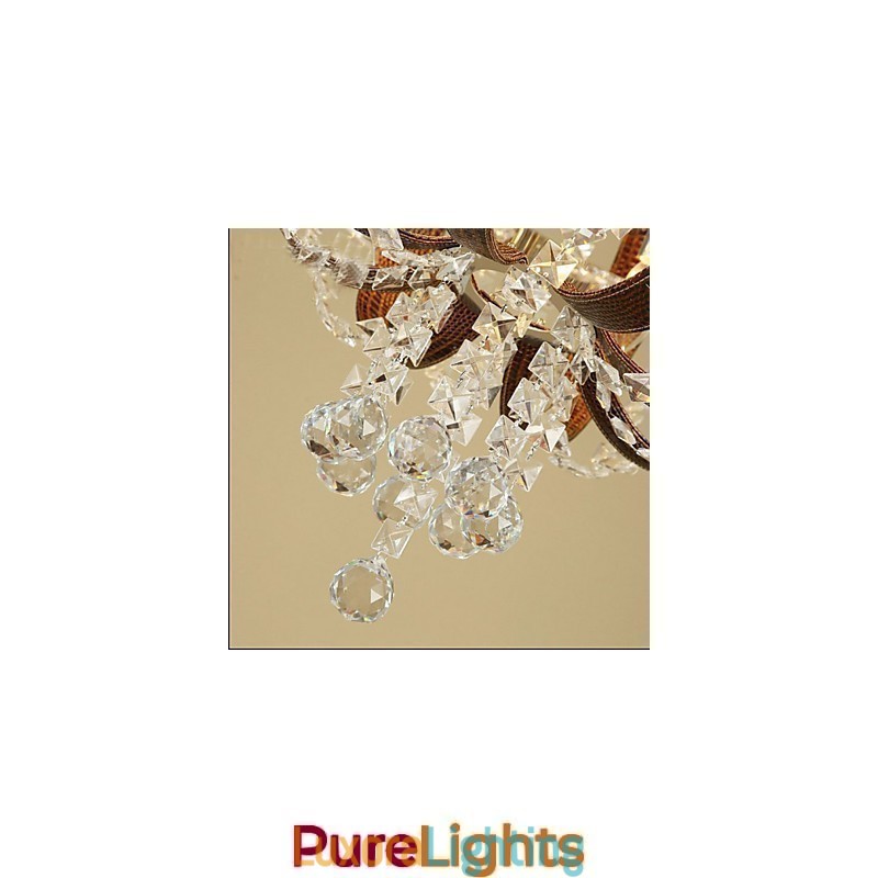 Designer Touch Decorative Post Modern Luxury Leather Crystal Creative Lron Chandelier