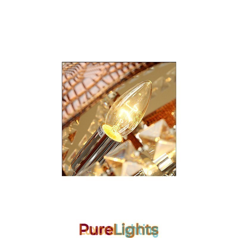 Designer Touch Decorative Post Modern Luxury Leather Crystal Creative Lron Chandelier