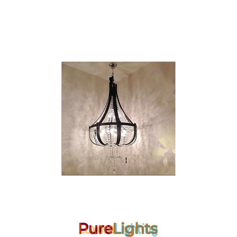 Designer Touch Decorative Post Modern Luxury Leather Crystal Creative Lron Chandelier