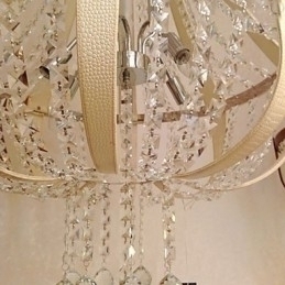Designer Touch Decorative Post Modern Luxury Leather Crystal Creative Lron Chandelier