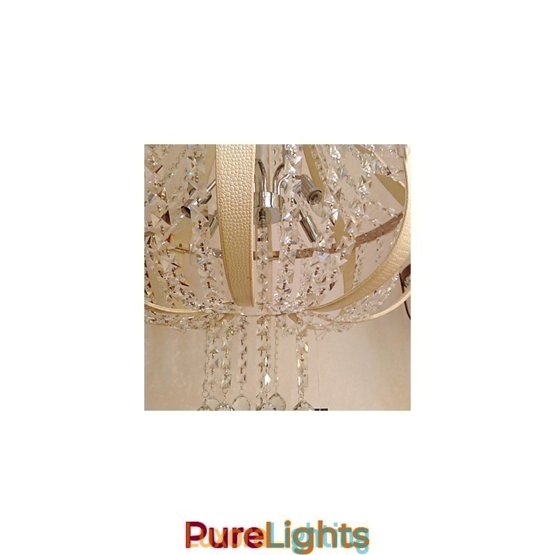 Designer Touch Decorative Post Modern Luxury Leather Crystal Creative Lron Chandelier