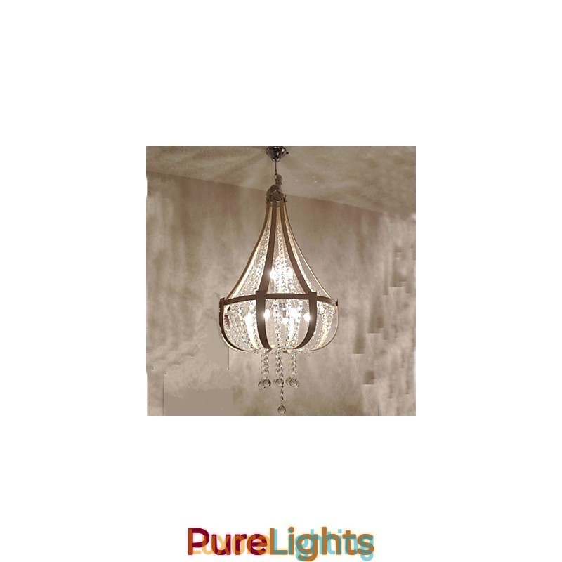 Designer Touch Decorative Post Modern Luxury Leather Crystal Creative Lron Chandelier