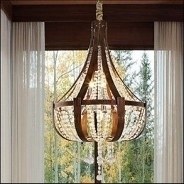 Designer Touch Decorative Post Modern Luxury Leather Crystal Creative Lron Chandelier