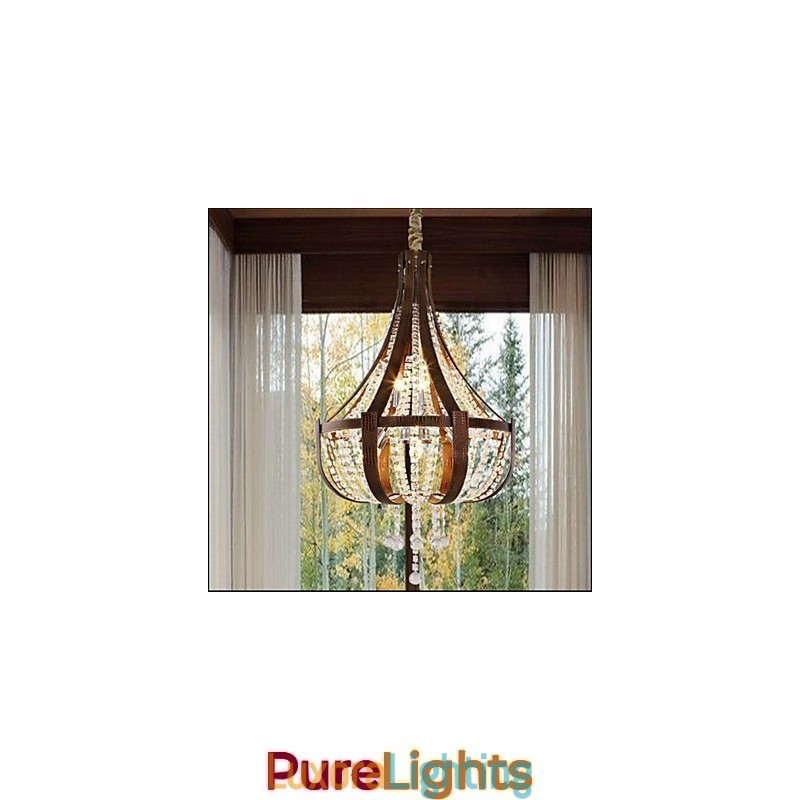 Designer Touch Decorative Post Modern Luxury Leather Crystal Creative Lron Chandelier