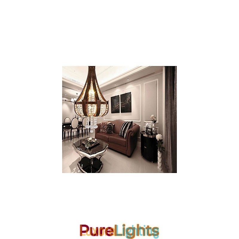 Designer Touch Decorative Post Modern Luxury Leather Crystal Creative Lron Chandelier