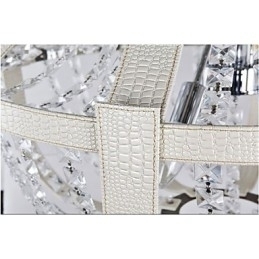 Designer Touch Decorative Post Modern Luxury Leather Crystal Creative Lron Chandelier