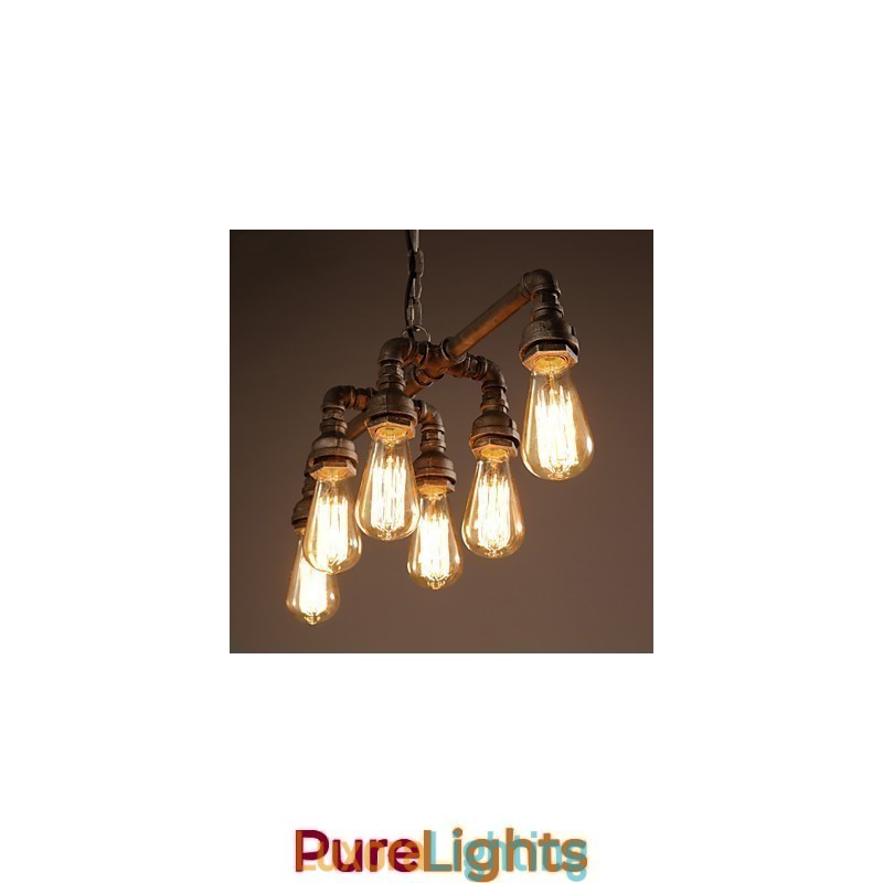 Designer Touch Decorative Edison Retro Loft Style Vintage Industrial Pendant Light Metal Water Pipe Luminaire Lampara Colgantes