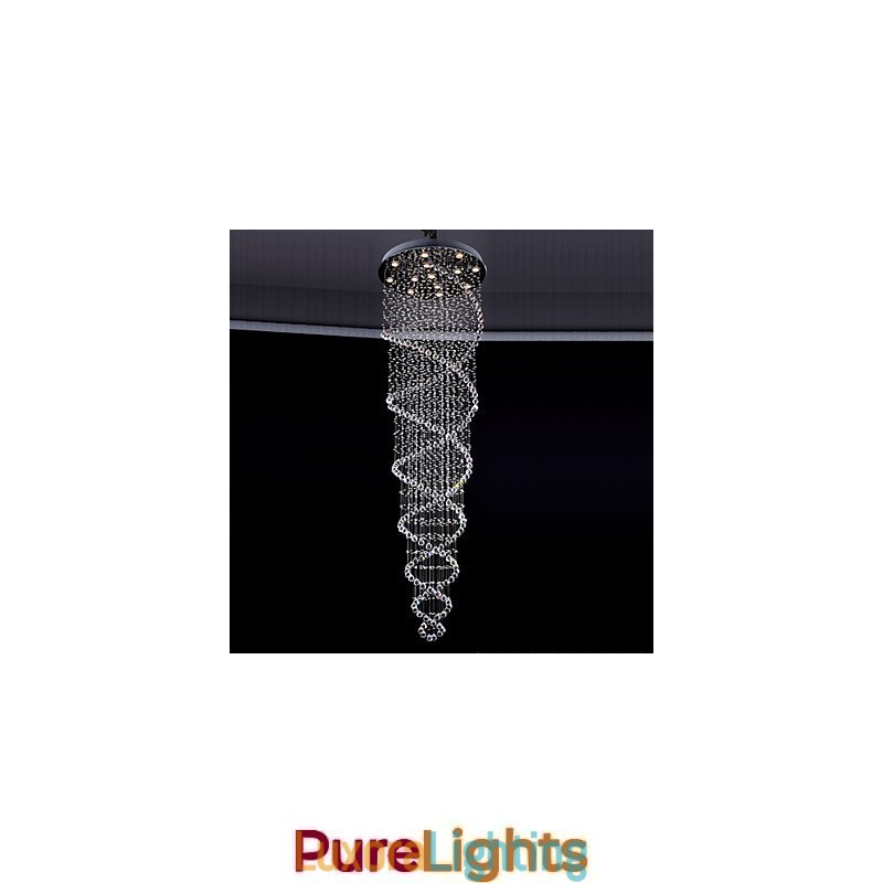 Designer Touch Decorative Ceiling Crystal Pendant Lighting Lamps 13 Lights Modern Silver Canpoy Transparent K9 Crystal Fixtures