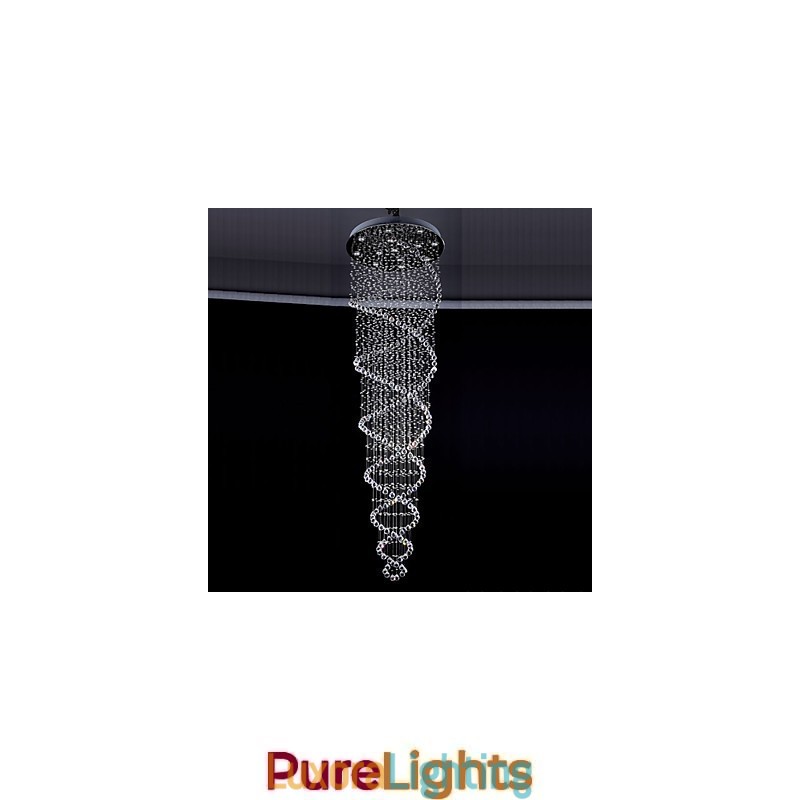 Designer Touch Decorative Ceiling Crystal Pendant Lighting Lamps 13 Lights Modern Silver Canpoy Transparent K9 Crystal Fixtures