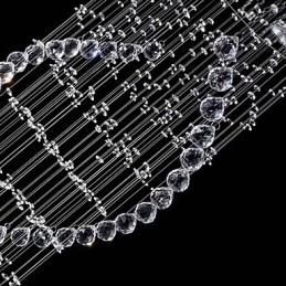 Designer Touch Decorative Ceiling Crystal Pendant Lighting Lamps 13 Lights Modern Silver Canpoy Transparent K9 Crystal Fixtures