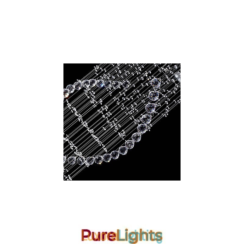 Designer Touch Decorative Ceiling Crystal Pendant Lighting Lamps 13 Lights Modern Silver Canpoy Transparent K9 Crystal Fixtures