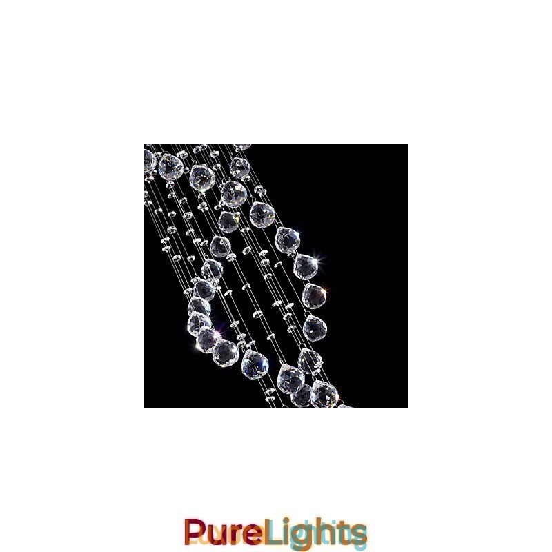 Designer Touch Decorative Ceiling Crystal Pendant Lighting Lamps 13 Lights Modern Silver Canpoy Transparent K9 Crystal Fixtures