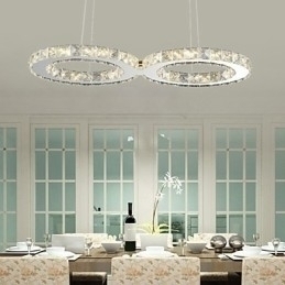 Designer Touch Decorative Contemporary Crystal Chrome Metal Pendant Light