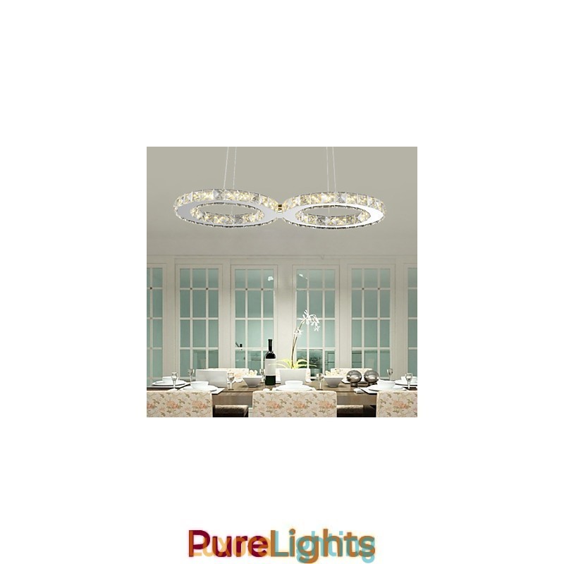 Designer Touch Decorative Contemporary Crystal Chrome Metal Pendant Light