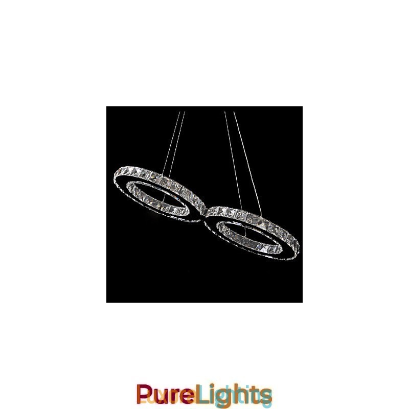 Designer Touch Decorative Contemporary Crystal Chrome Metal Pendant Light