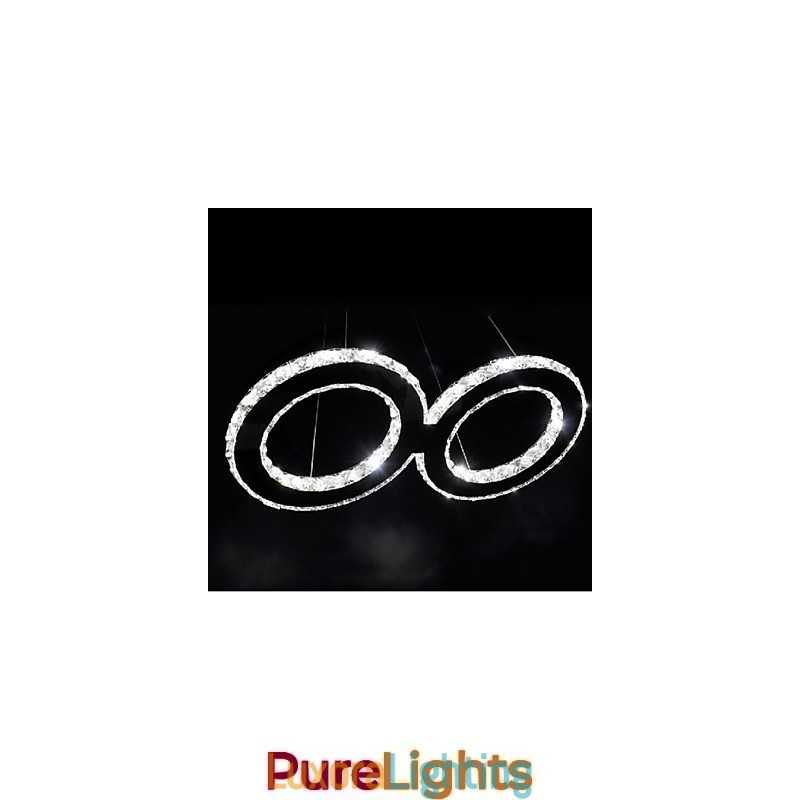 Designer Touch Decorative Contemporary Crystal Chrome Metal Pendant Light