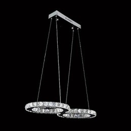 Designer Touch Decorative Contemporary Crystal Chrome Metal Pendant Light