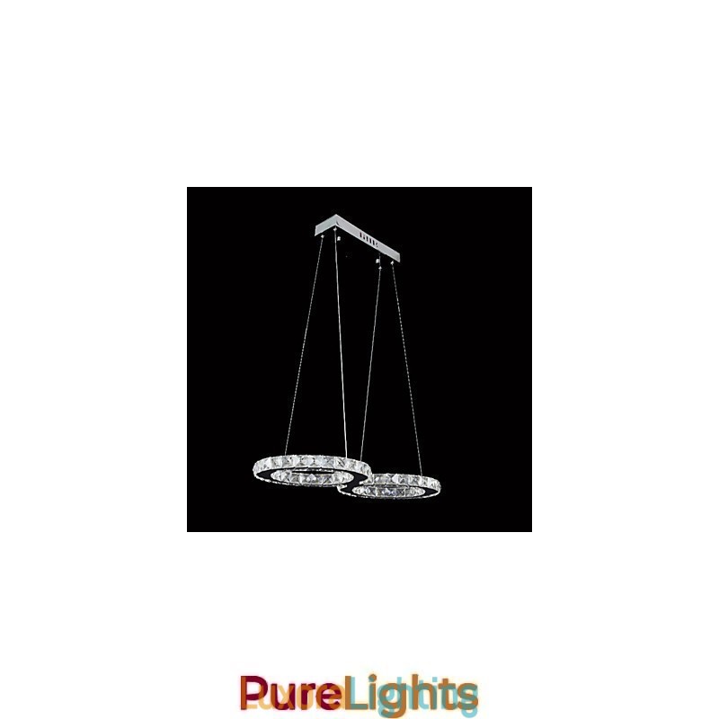 Designer Touch Decorative Contemporary Crystal Chrome Metal Pendant Light