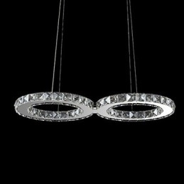 Designer Touch Decorative Contemporary Crystal Chrome Metal Pendant Light