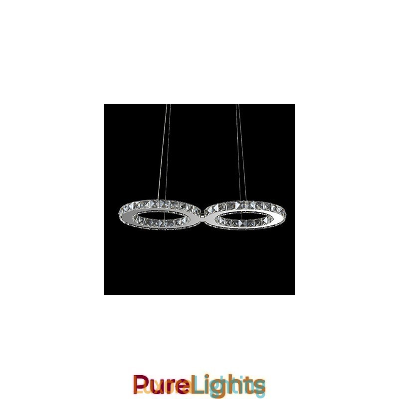 Designer Touch Decorative Contemporary Crystal Chrome Metal Pendant Light