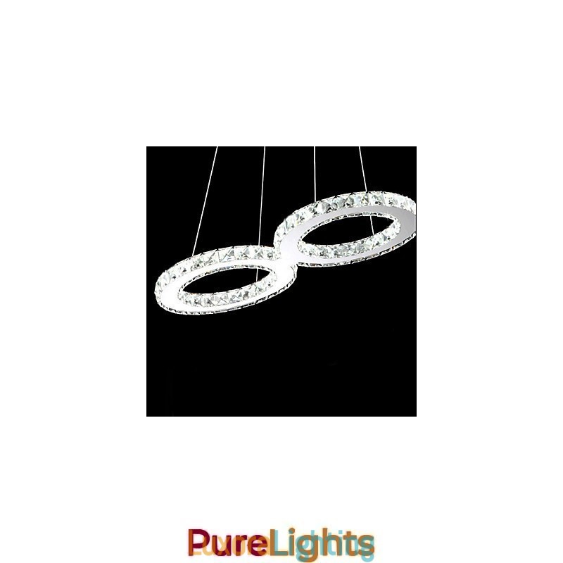 Designer Touch Decorative Contemporary Crystal Chrome Metal Pendant Light