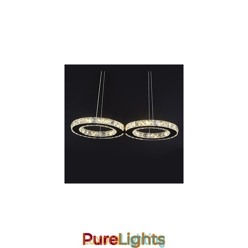 Designer Touch Decorative Contemporary Crystal Chrome Metal Pendant Light