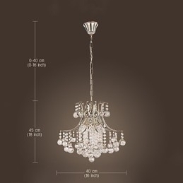 Designer Touch Decorative Pendant Light Luxury Modern Crystal Living 6 Lights