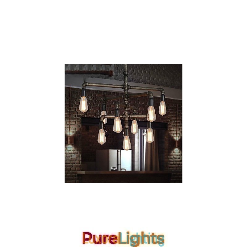 Designer Touch Decorative Traditional Classic Vintage Retro Lantern Country Painting Metal Pendant Light