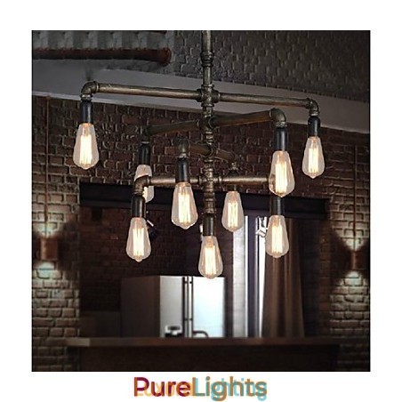 Designer Touch Decorative Traditional Classic Vintage Retro Lantern Country Painting Metal Pendant Light