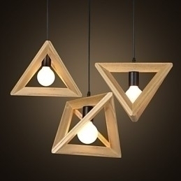 Designer Touch Decorative European Style Creative Country Restoring Ancient Ways Triangular Wood Box Droplight