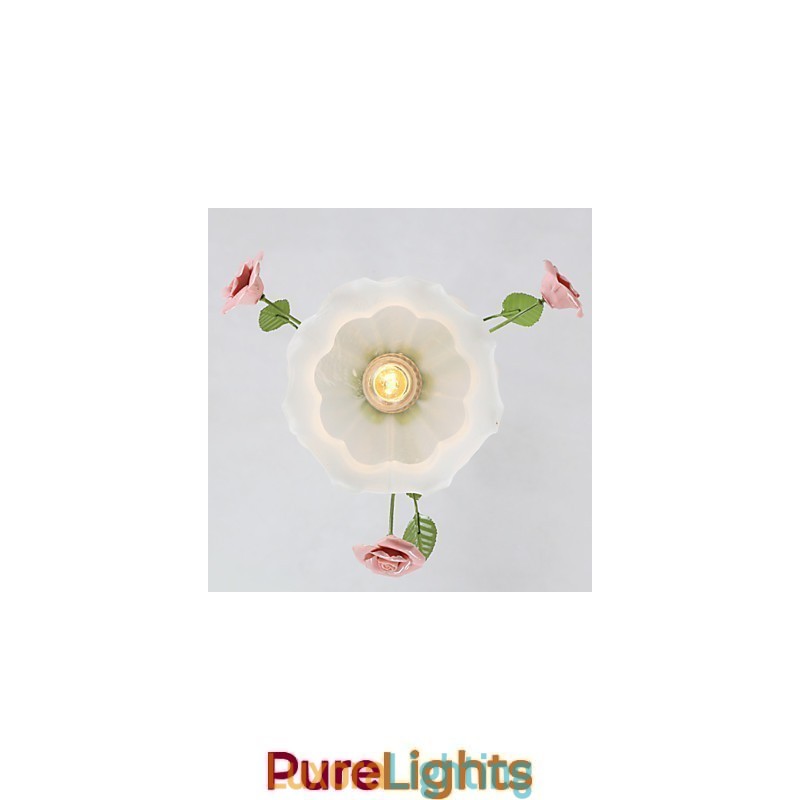 Designer Touch Decorative Valentine'S Day Garden Flowers And Plants Absorb Dome Light