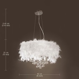 Designer Touch Decorative Modern Contemporary Drum Crystal Mini Style Electroplated Pendant Light