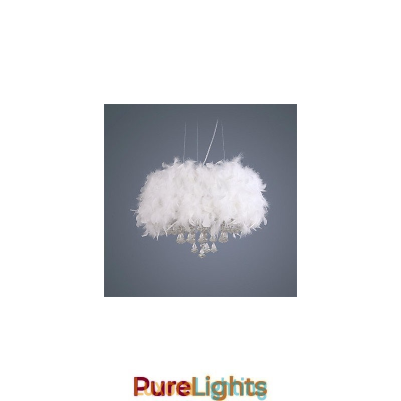 Designer Touch Decorative Modern Contemporary Drum Crystal Mini Style Electroplated Pendant Light