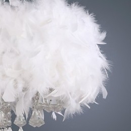 Designer Touch Decorative Modern Contemporary Drum Crystal Mini Style Electroplated Pendant Light